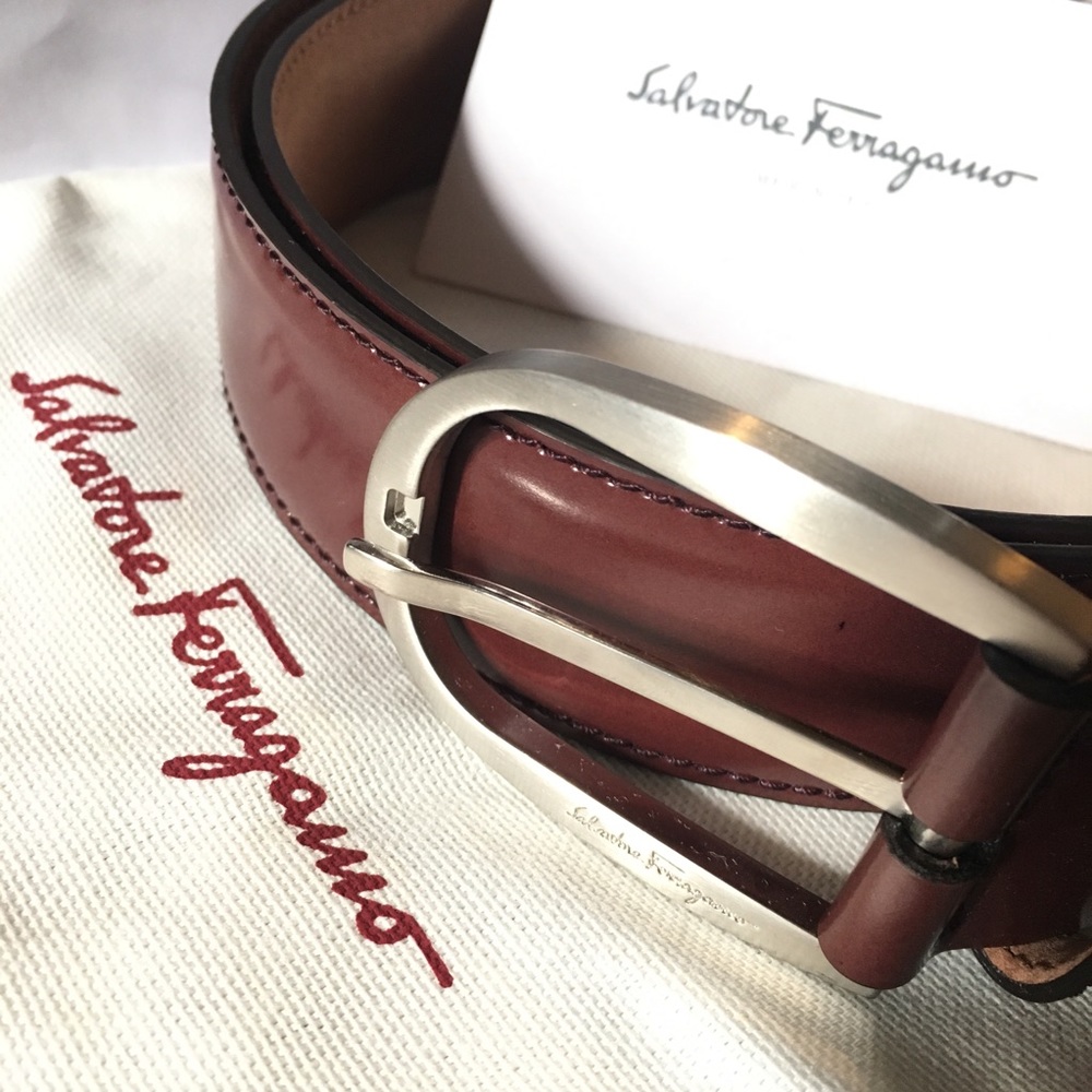 Back in Stock- Salvatore Ferragamo Belt Dark Brown